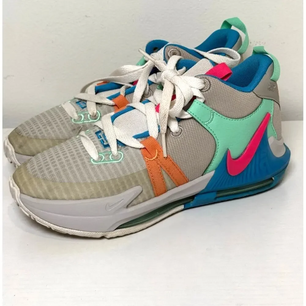 Nike LeBron Witness 7 Grey Fog Multi-Color Youth 5